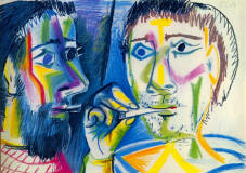 Pablo-Picasso-Hombres-fumando-1964